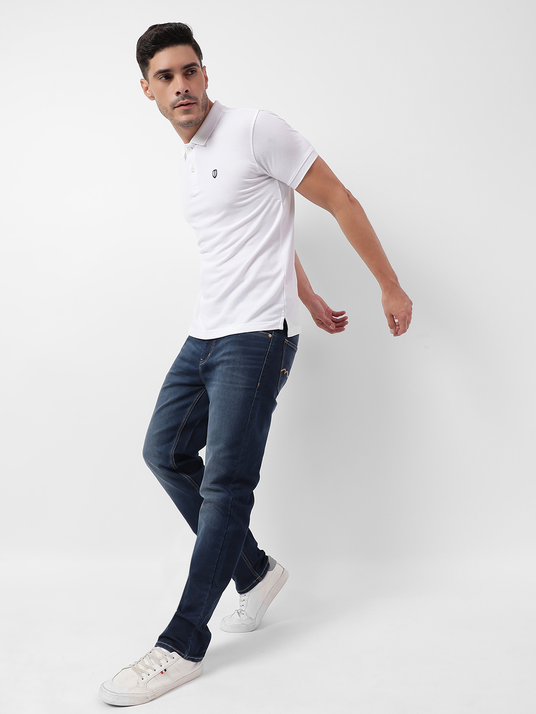 Numero Uno Men Solid Dark Blue Jeans